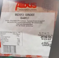 Bauchspeck geräuchert gewürfelt