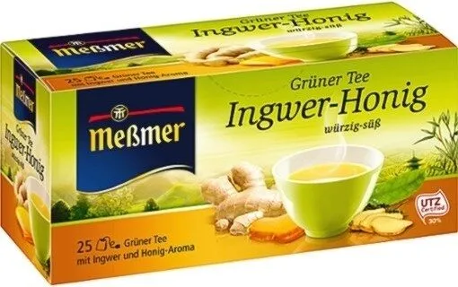 Grüner Tee Ingwer Honig, 25 Beutel