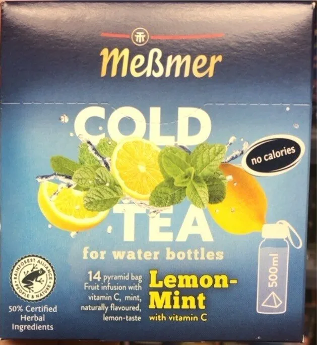 Cold tea lemon mint