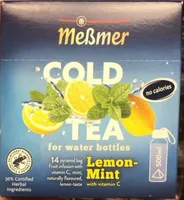 Cold tea lemon mint