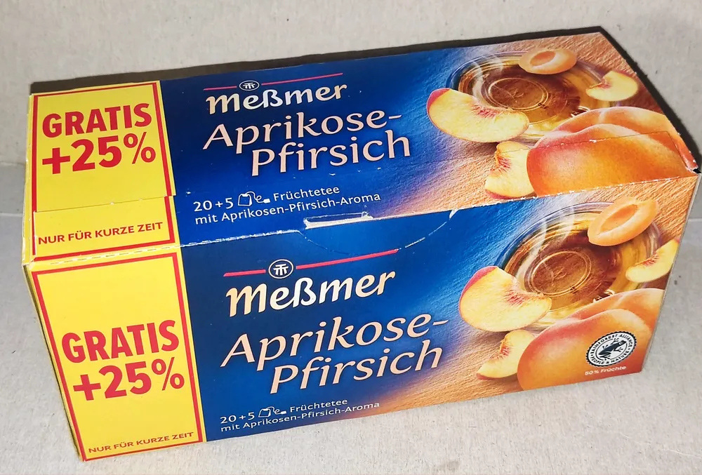 Aprikose-Pfirsich Teebeutel