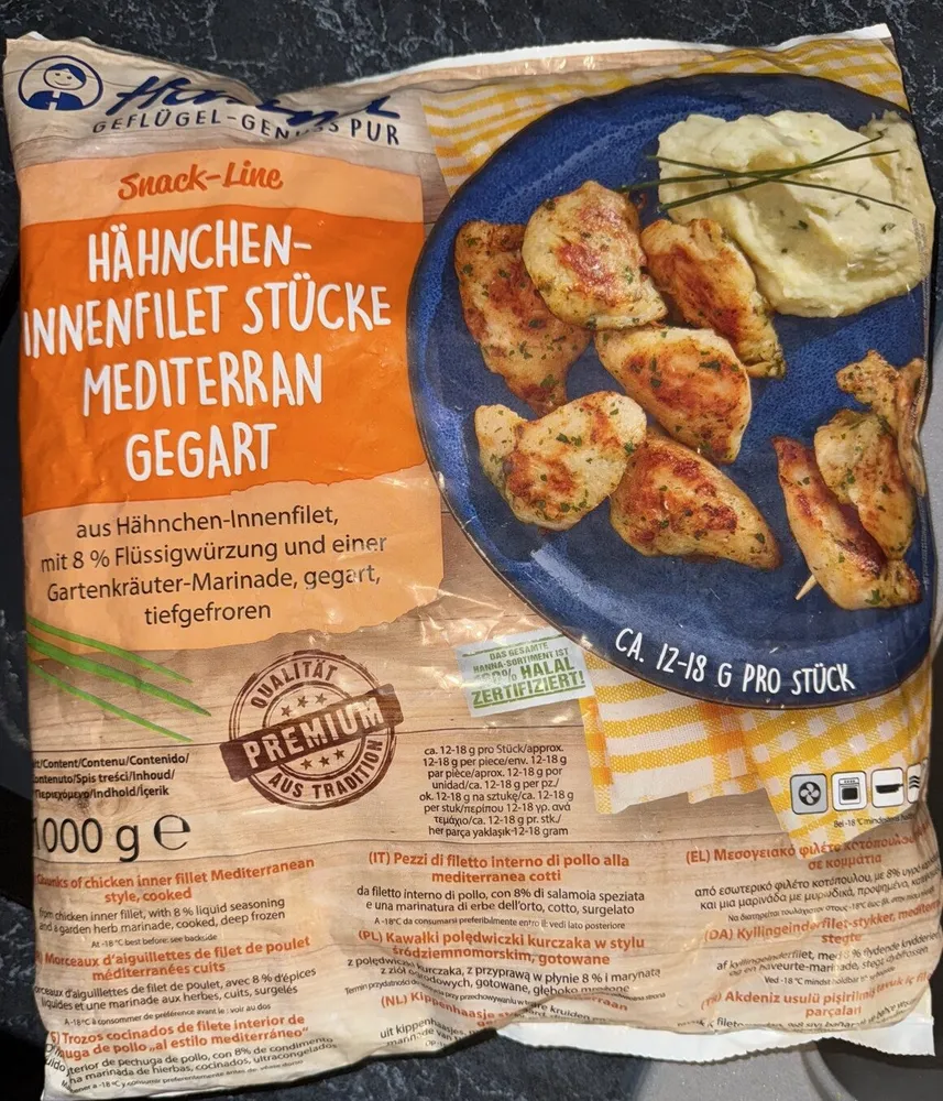 Hähnchen Innenfutter Stücke Mediterran