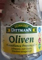 Oliven schwarz mit Stein trocken eingelegt