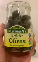 Kräuteroliven, Schwarz, Trocken Eingelegt