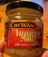 Ingwer in Scheiben süß-sauer eingelegt