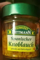 Spanischer Knoblauch gehackt, mit Chili in Rapsöl