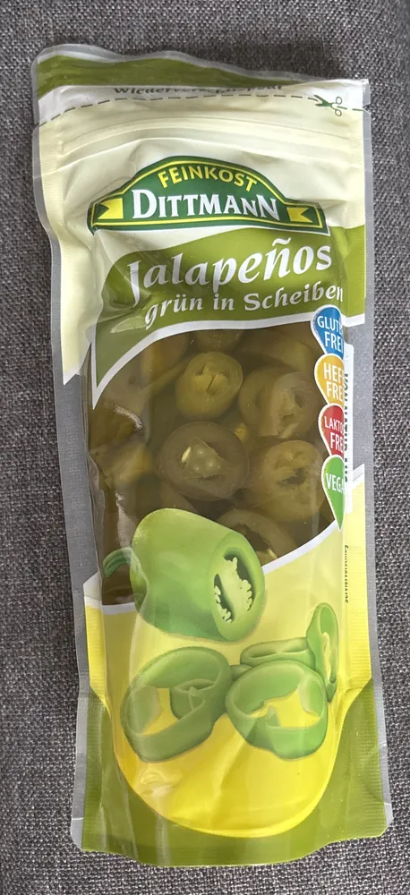 Jalapeños grün in Scheiben