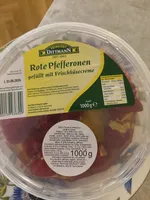 Rote Pfefferonen mit Frischkäsekreme
