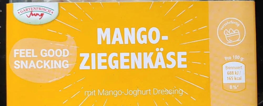 Mango-Ziegenkäse mit Mango-Joghurt-Dressing