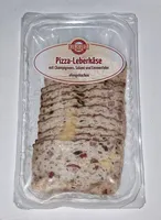Pizza-Leberkäse mit Champignons, Salami & Emmentaler