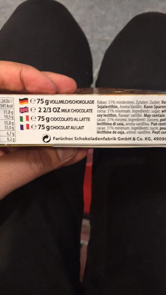 Farü Choc chocolat au lait