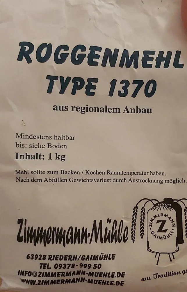 Roggenmehl type 1370