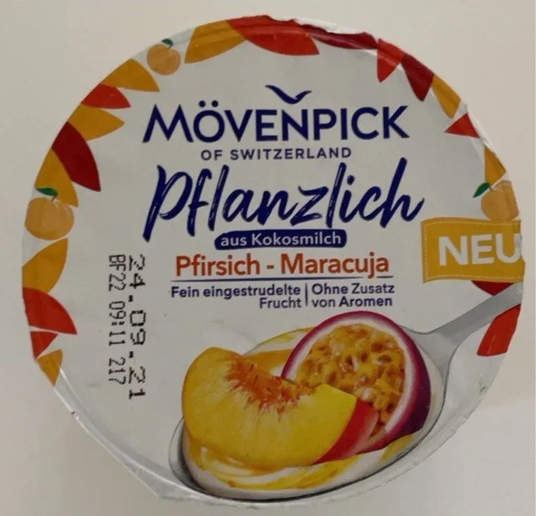 Pflanzlich aus Kokosmilch - Pfirsich-Maracuja
