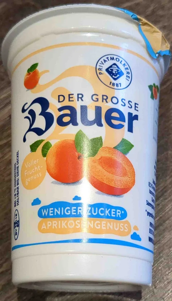 Aprikosenjoghurt weniger Zucker