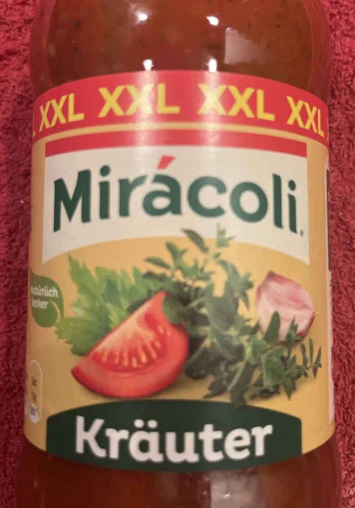 ALDI MIRÁCOLI Sauce XXL In der Sorte Kräuter 2.49€ 675g Glas 1kg 3.69€