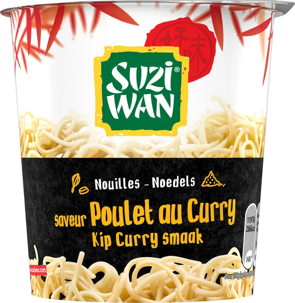 Nouilles en pot saveur poulet curry  Suzi Wan 62 g