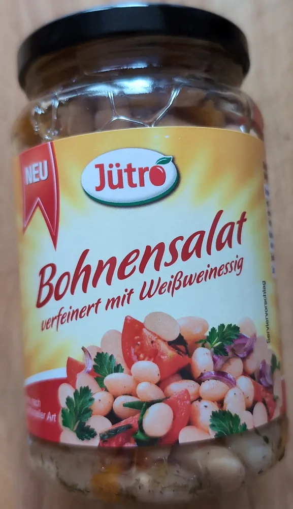 Bohnensalat verfeinert mit Weißweindressing