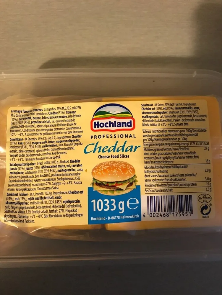 Cheddar Gesneden