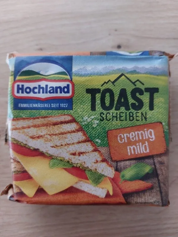 Schmelzkäsescheiben Toast