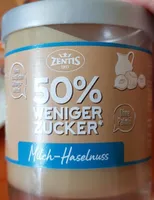 Milch-Haselnuss-Creme mit 50% Weniger Zucker