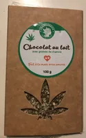Chocolat au lait avec graines de chanvre