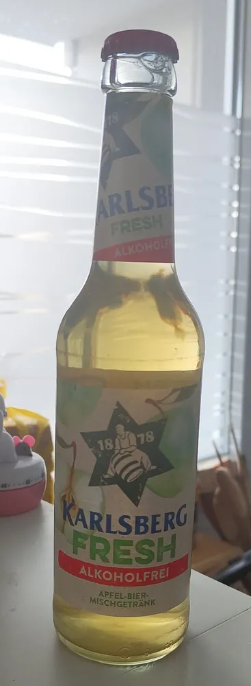 Alkoholfreie Apfel-Bier Mischgetränk