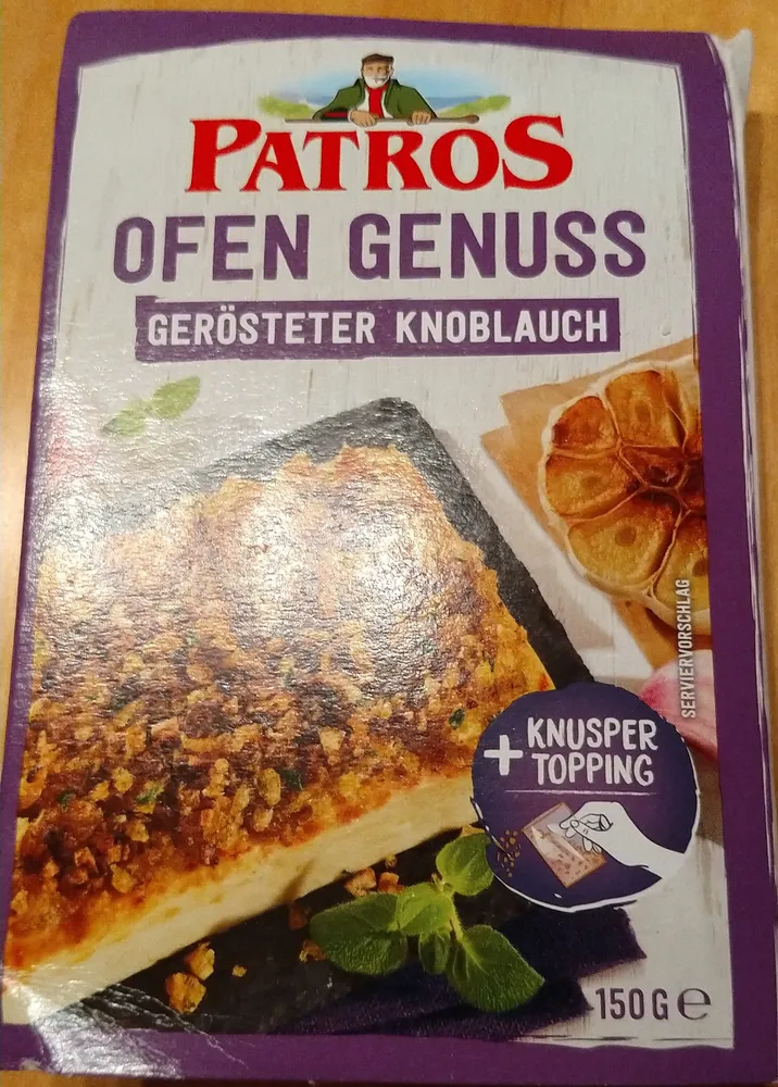 Patros Ofen Genuss Gerösteter Knoblauch