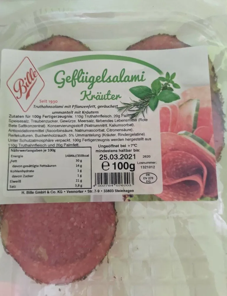 Geflügelsalami ( Kräuter )