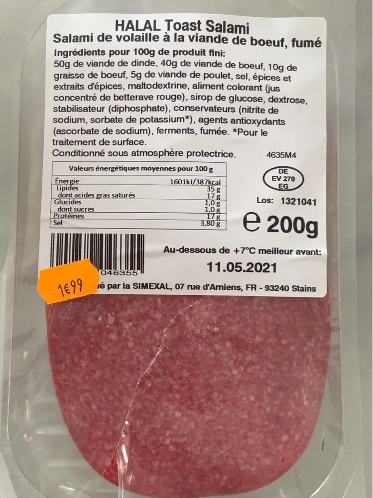 HALAL Toast Salami