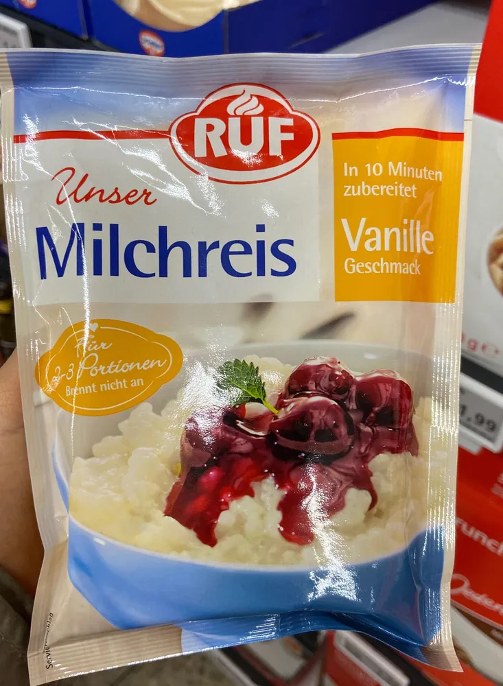 Milchreis Vanille Geschmack