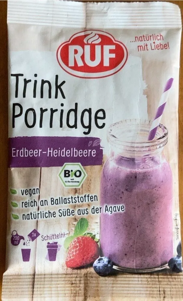 Trink Porridge Erdbeer-Heidelbeer