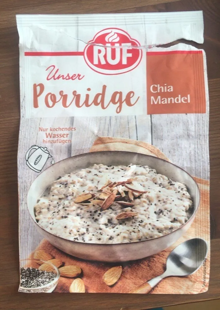 Unser Porridge Chia Mandel