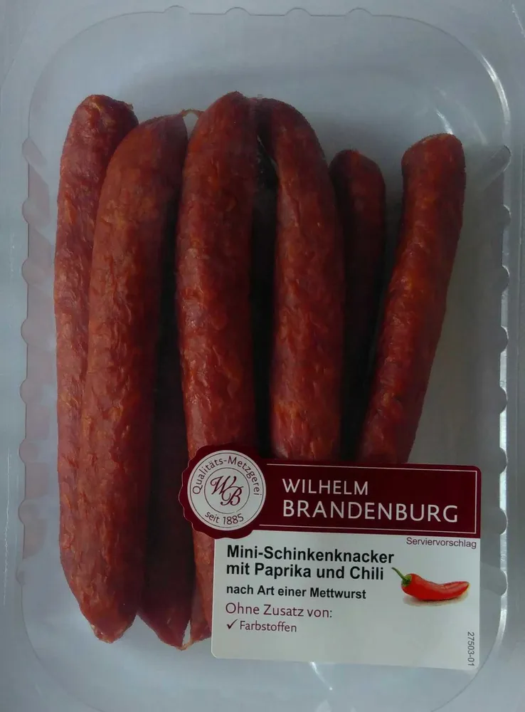 Mini-Schinkenknacker mit Paprika und Chili
