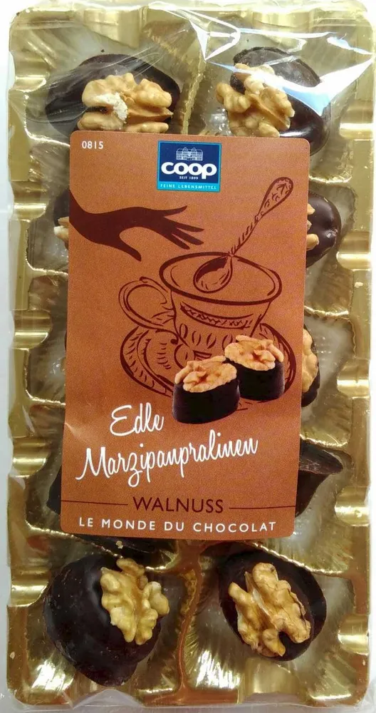 Edle Marzipanpralinen Walnuss