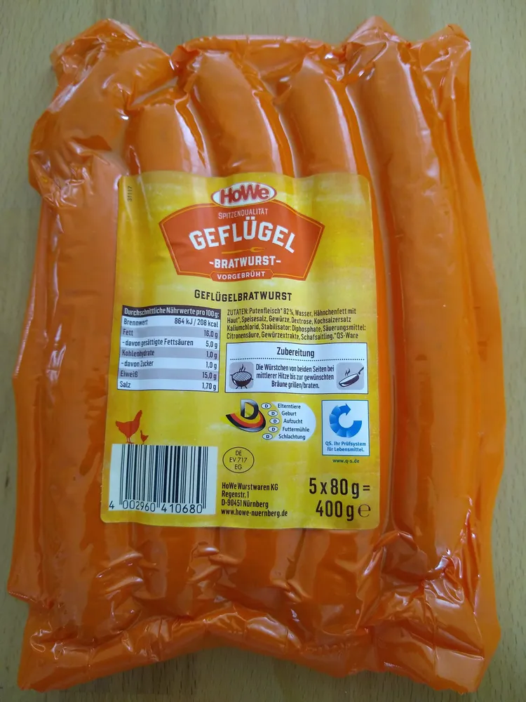 Geflügel Bratwurst (Vorgebrüht)