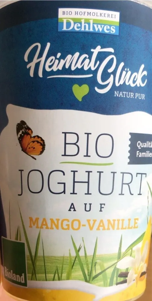 Joghurt auf mango-vanille