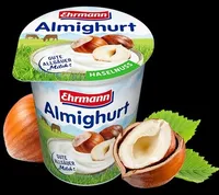 Ehrmann Almighurt Haselnuss 4002971010503 Joghurt mild mit 16% Haselnusszubereitung, 3,8% Fett im Milchanteil.