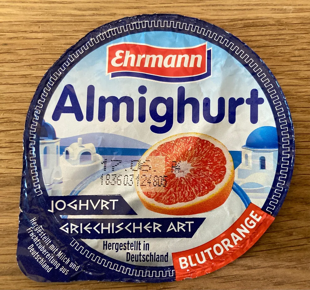 Almighurt Griechischer Joghurt Blutorange
