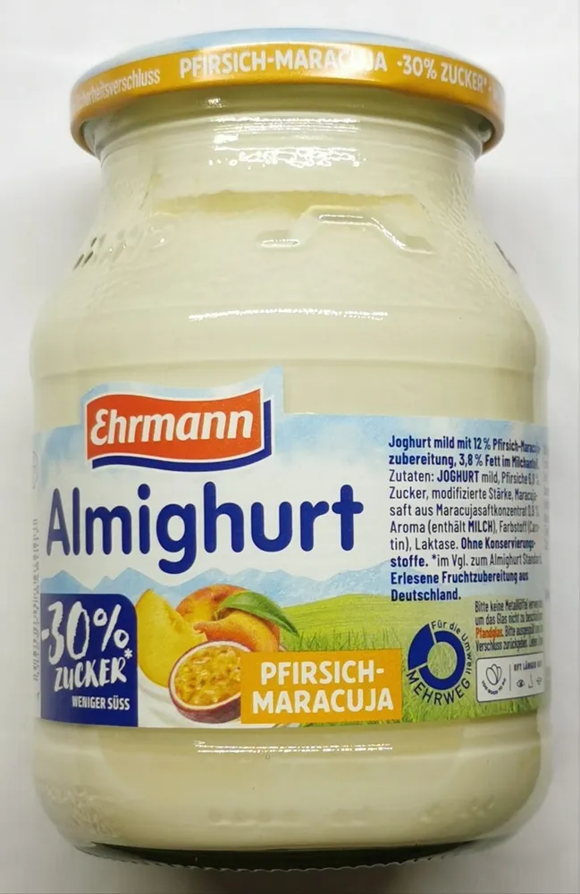 Almighurt, Pfirsich-Maracuja, weniger süss