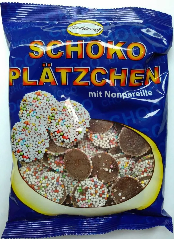 Schokoplätzchen mit Nonpareille