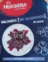 Milchreis mit Blaubeeren in Sauce