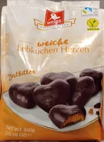Weiss Lebkuchenherzen Zartbitter