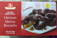 Weiche Lebkuchen Herzen Sterne Brezeln