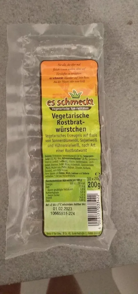 Vegetarische Rostbratwürstchen