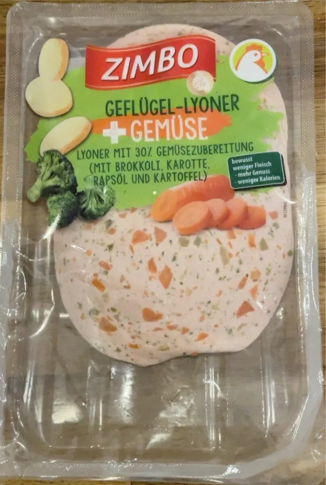 Geflügel-Lyoner + Gemüse