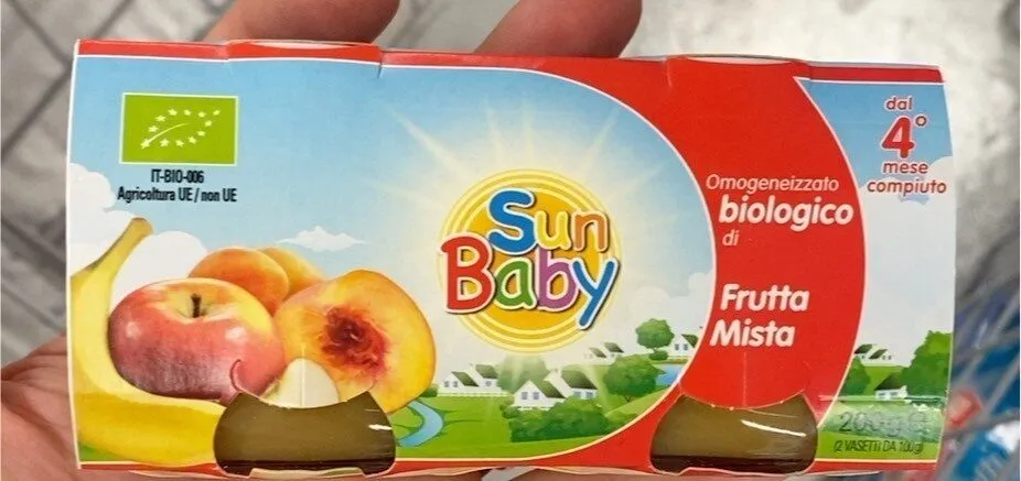 Omogeneizzato biologico di frutta mista