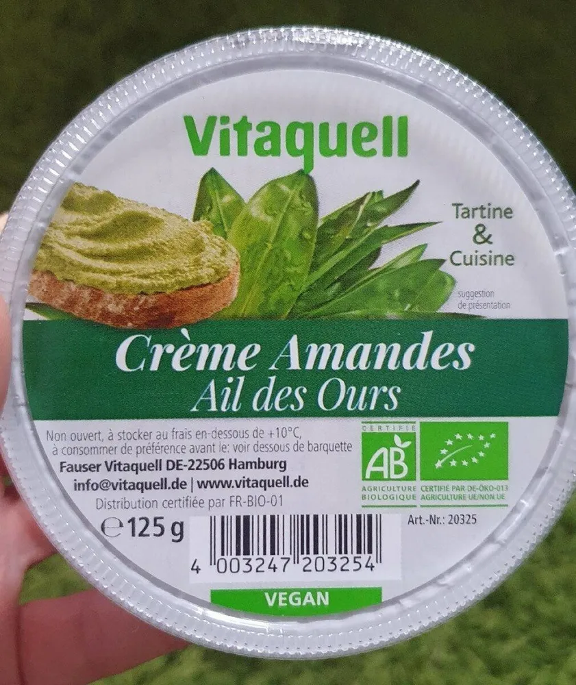 Crème amandes ail des ours