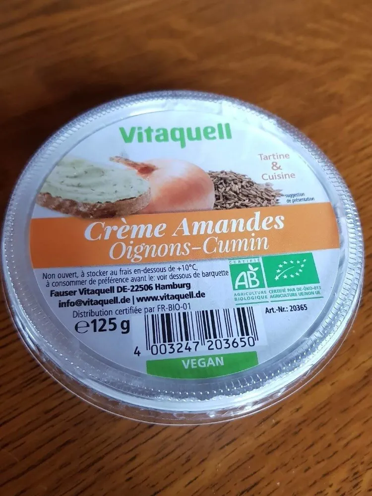 Crème Amandes (Oignons,cumin)
