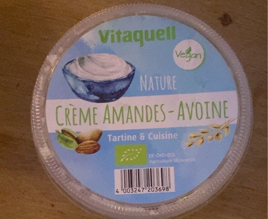 Crème amandes avoine nature