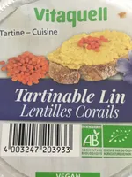 Tartinable Lin lentilles corails